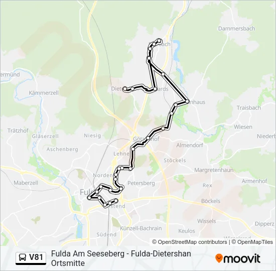 V81 Bus Line Map