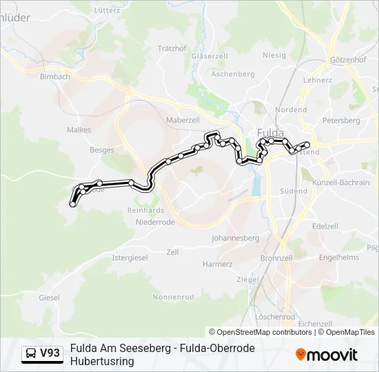 V93 Bus Line Map