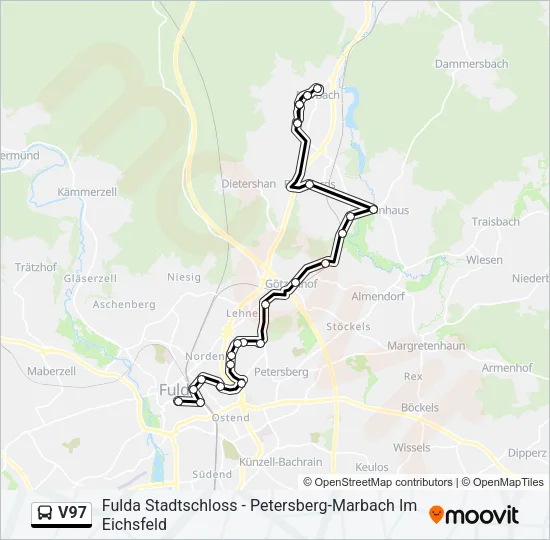 V97 Bus Line Map
