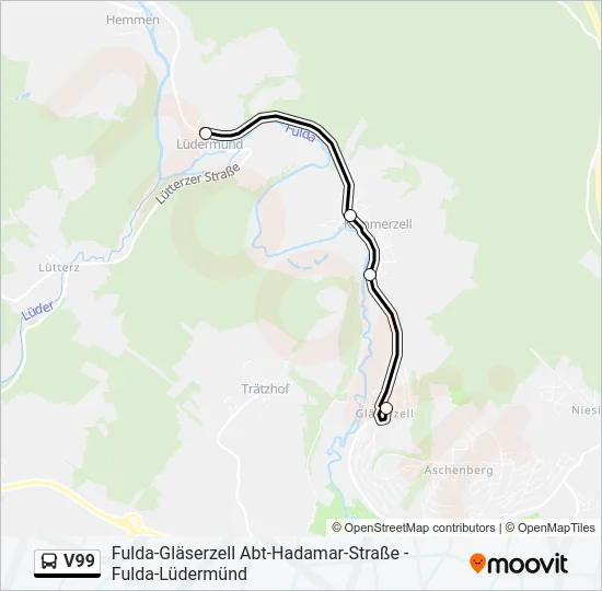 V99 Bus Line Map