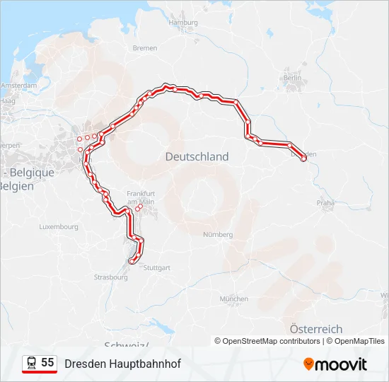 55 Train Line Map