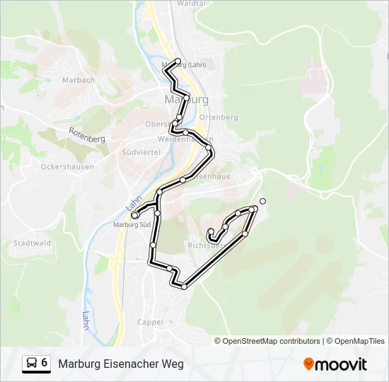 6 Bus Line Map