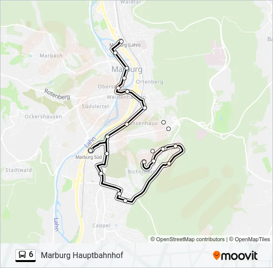 6 Bus Line Map