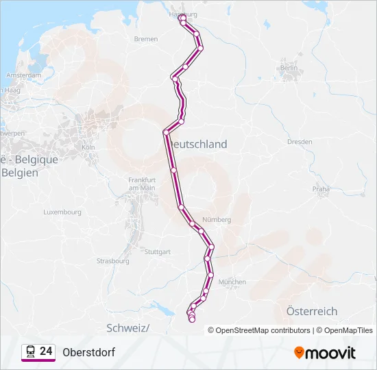 24 Train Line Map