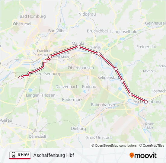 RE59 Train Line Map
