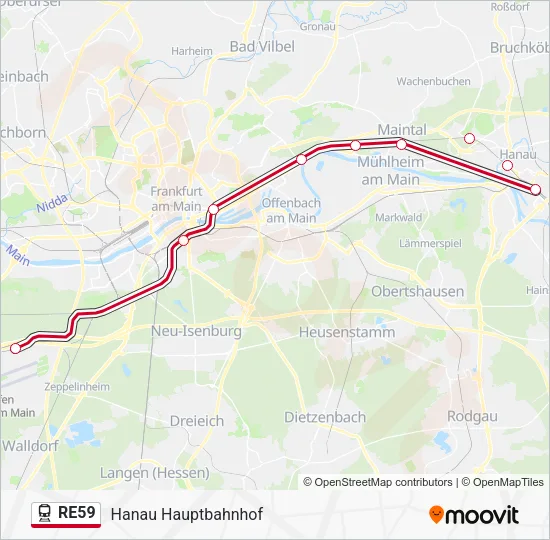 RE59 Train Line Map