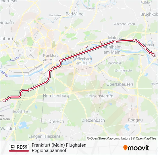 RE59 Train Line Map