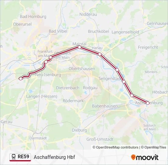 RE59 Train Line Map