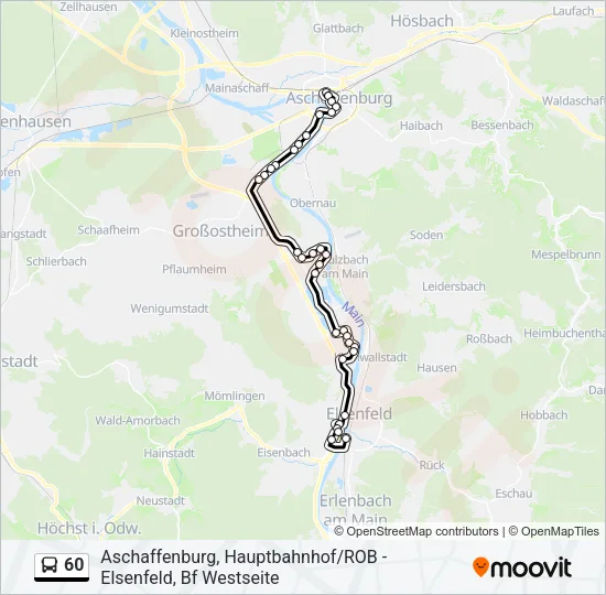 60 Bus Line Map