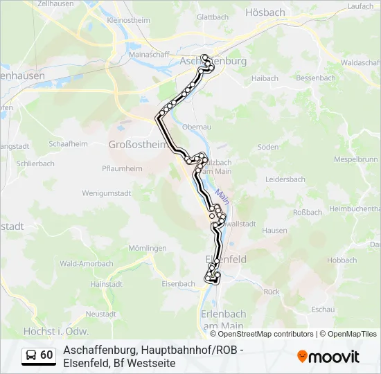 60 Bus Line Map