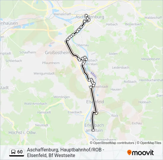 60 Bus Line Map