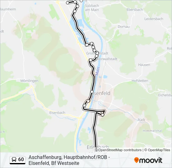 60 Bus Line Map