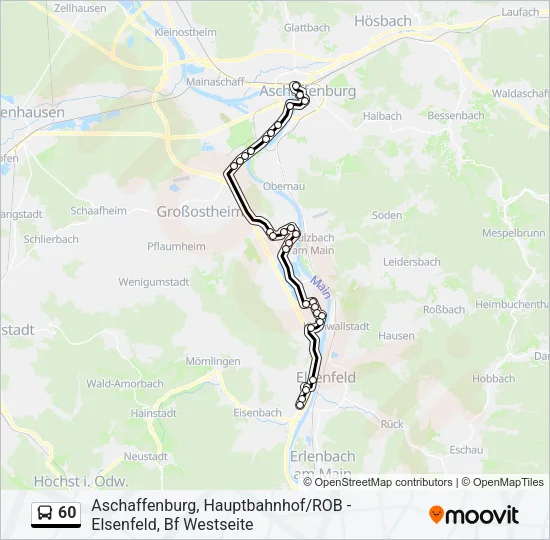 60 Bus Line Map
