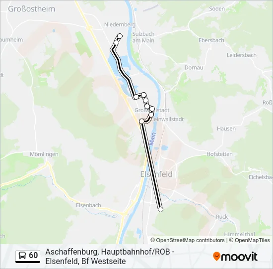 60 Bus Line Map