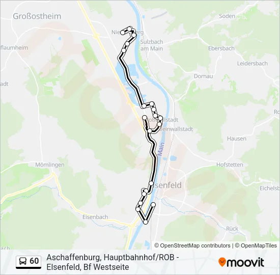 60 Bus Line Map