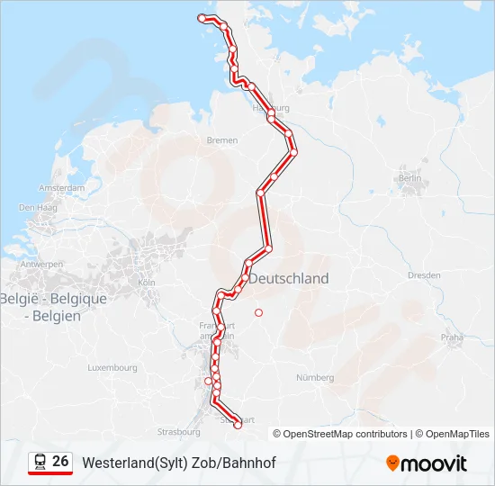 26 Train Line Map