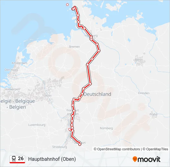 26 Train Line Map