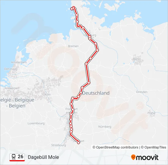26 Train Line Map