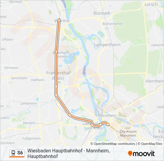 S6 Train Line Map