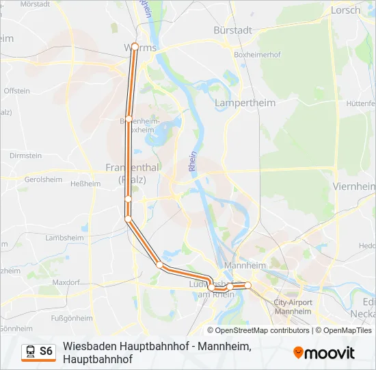 S6 Train Line Map