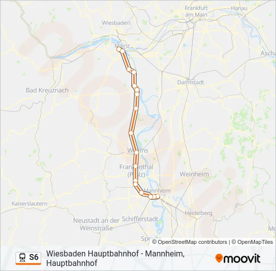 S6 Train Line Map