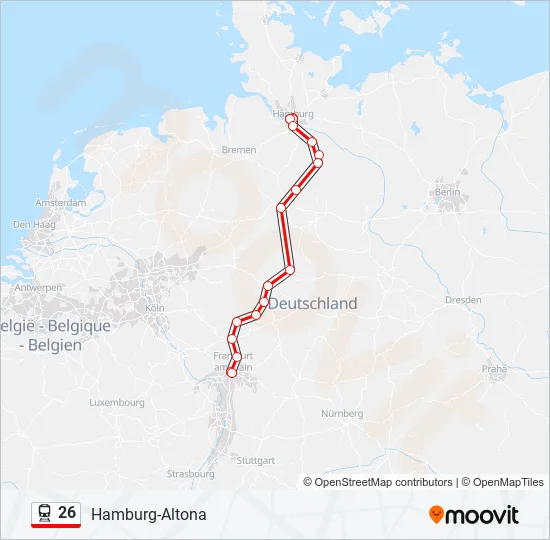 26 Train Line Map