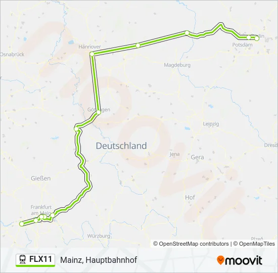 FLX11 Train Line Map