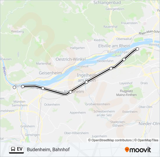 Автобус EV: карта маршрута