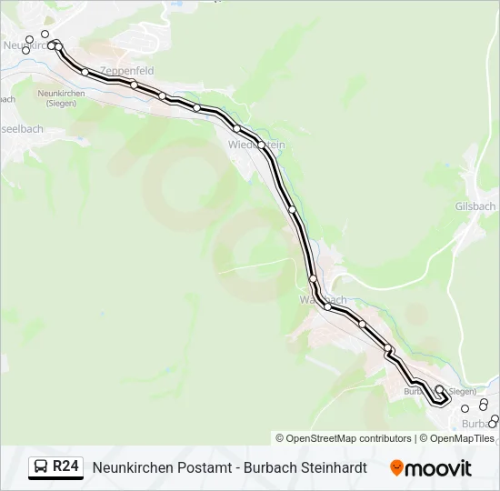 R24 Bus Line Map