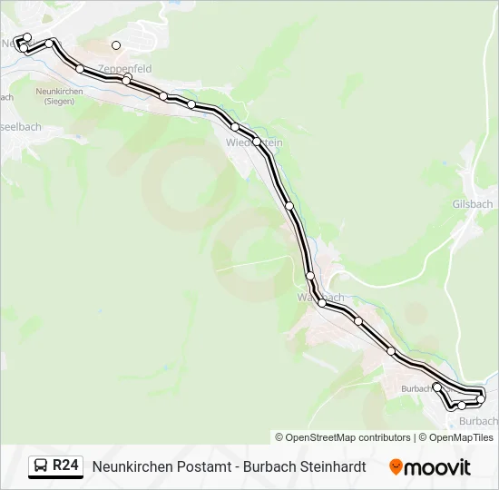 R24 Bus Line Map