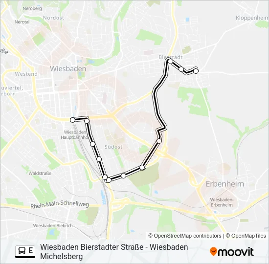 E Bus Line Map