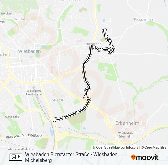 E Bus Line Map