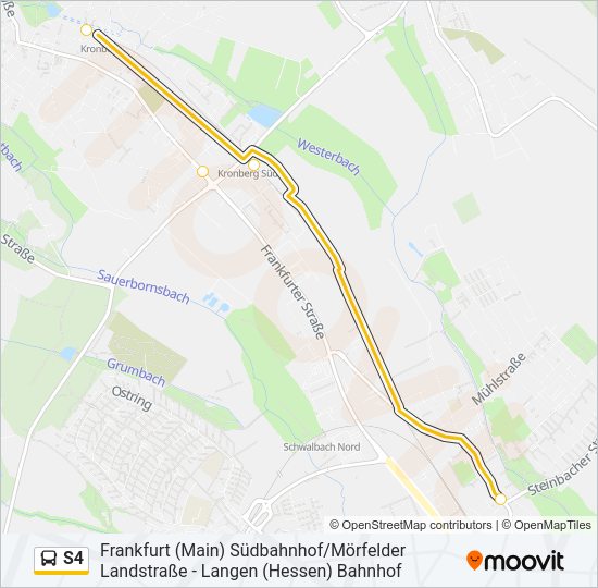 S4 Bus Line Map