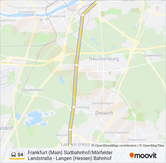 S4 Bus Line Map