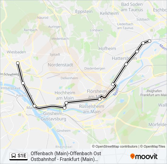 S1E Bus Line Map