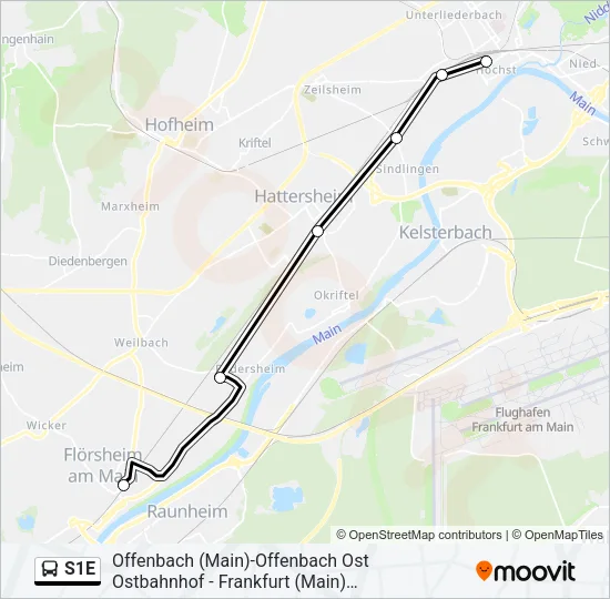 S1E Bus Line Map