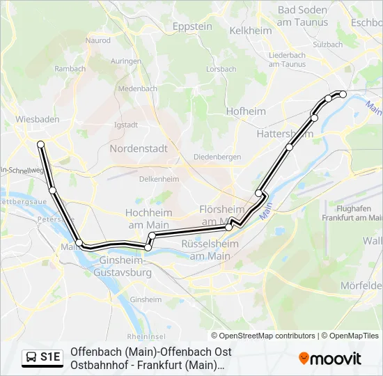 S1E Bus Line Map