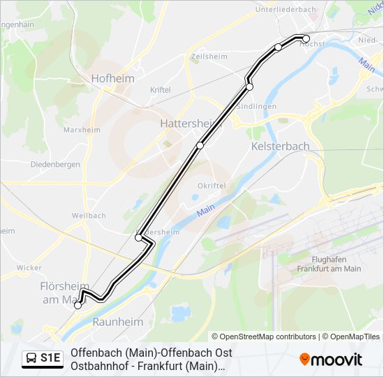 S1E Bus Line Map