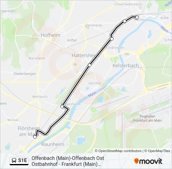 S1E Bus Line Map