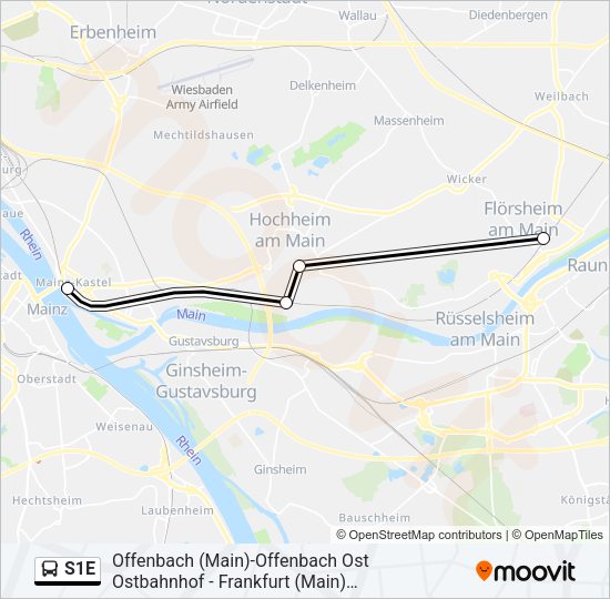 S1E Bus Line Map