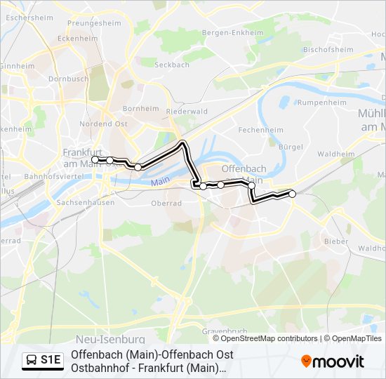 S1E Bus Line Map