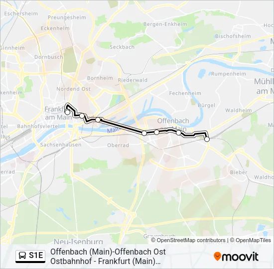 S1E Bus Line Map