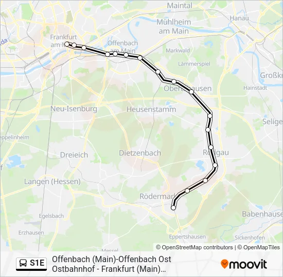 S1E Bus Line Map