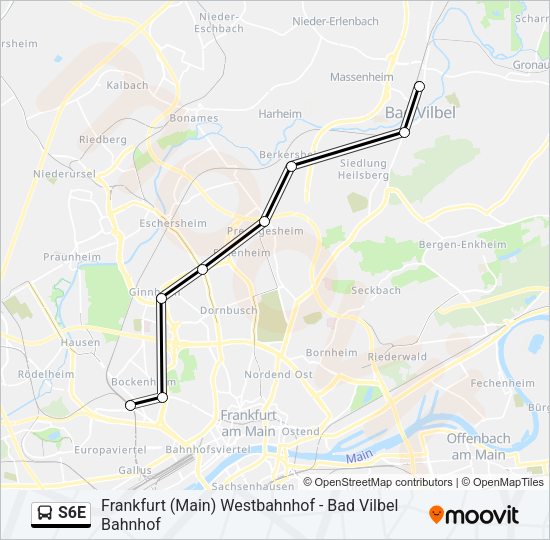 S6E Bus Line Map