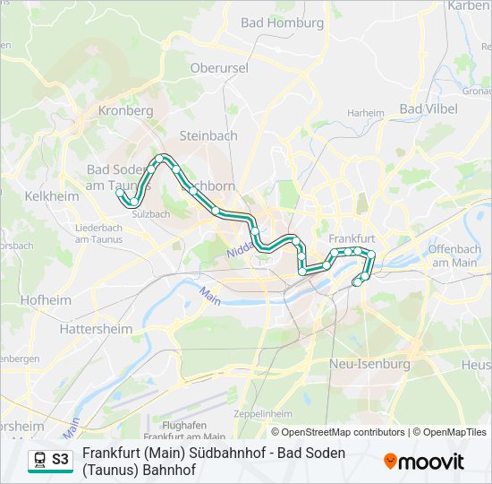 S3 Train Line Map