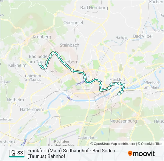 S3 Train Line Map
