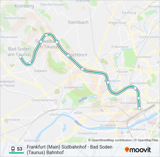 S3 Train Line Map