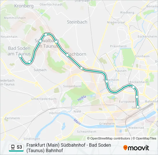 S3 Train Line Map