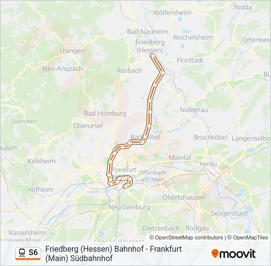 S6 Train Line Map