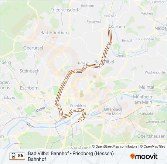 S6 train Line Map